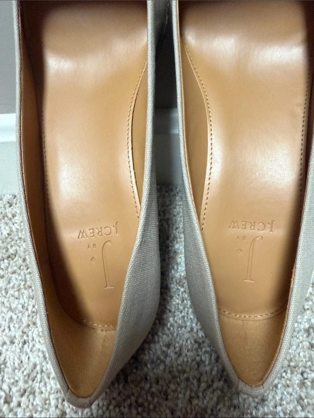 J. Crew Factory Flax Canvas Espadrille Wedge Pumps
